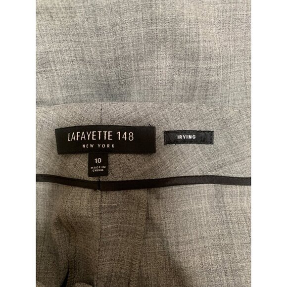 Lafayette 148 New York Womens Wool-Blend Pants Size 10 Gray - Picture 3 of 4